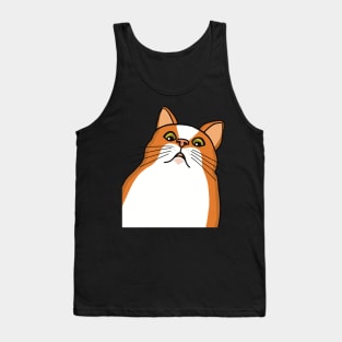 The Ginger cat watching you from above a bit surprised Tank Top